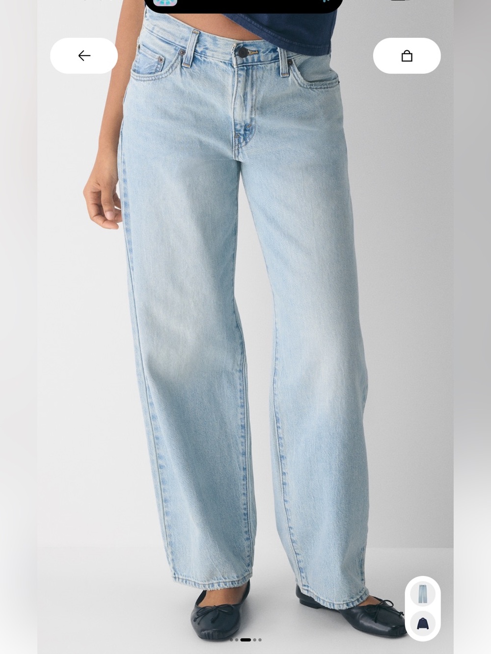 Levi’s Baggy Dad in Fan Flare. Gently worn like new size 26